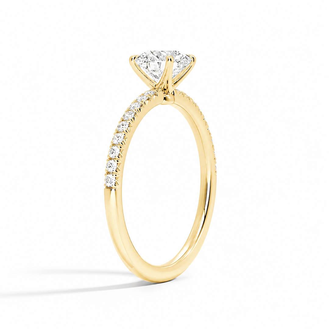 Anillo de compromiso minimalista  de 1 ct - Oro y Platino
