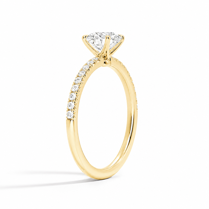Anillo de compromiso minimalista  de 1 ct - Oro y Platino