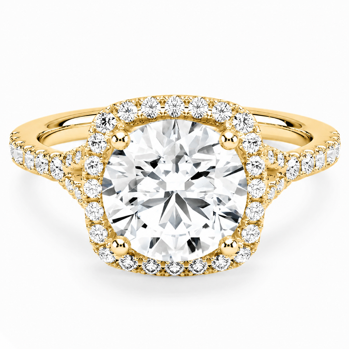 Anillo 100% moissanita con brillante de 3 ct. - Oro y Platino