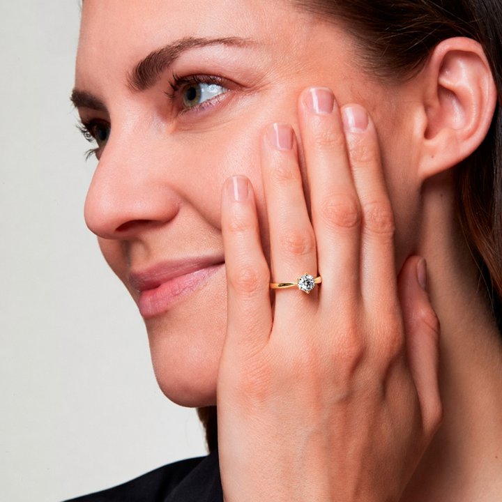 Anillo con brillante solitario de 2.0 ct - Oro y Platino
