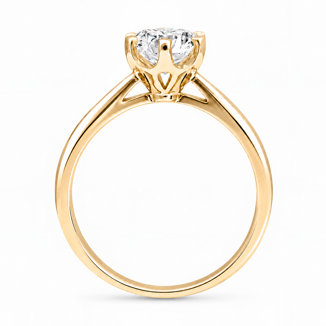 ANILLO DE COMPROMISO ROYAL SOLITAIRE - ORO Y PLATINO