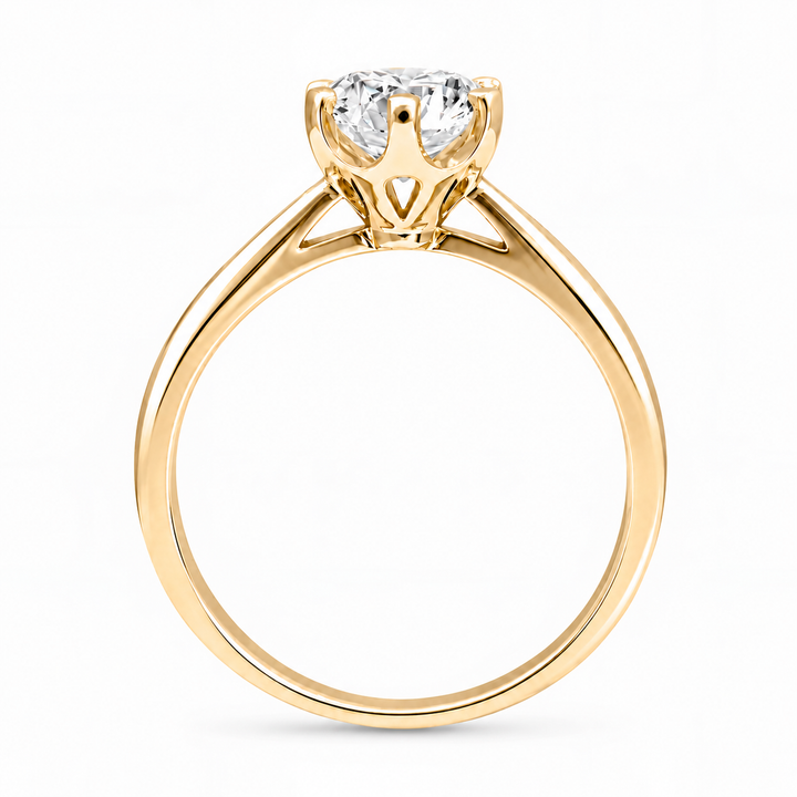 ANILLO DE COMPROMISO ROYAL SOLITAIRE - ORO Y PLATINO