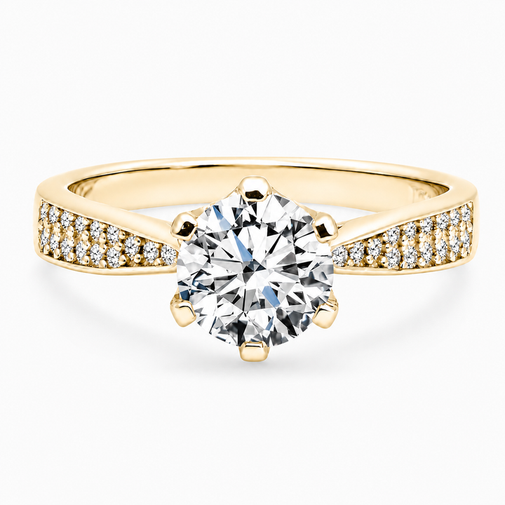 ANILLO DE COMPROMISO ROYAL SOLITAIRE - ORO Y PLATINO
