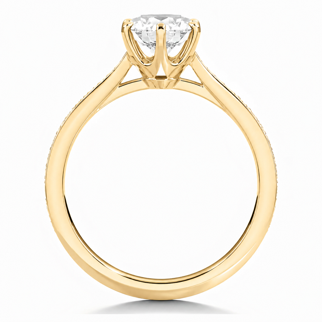 Anillo de compromiso brisa serena - Oro y Platino