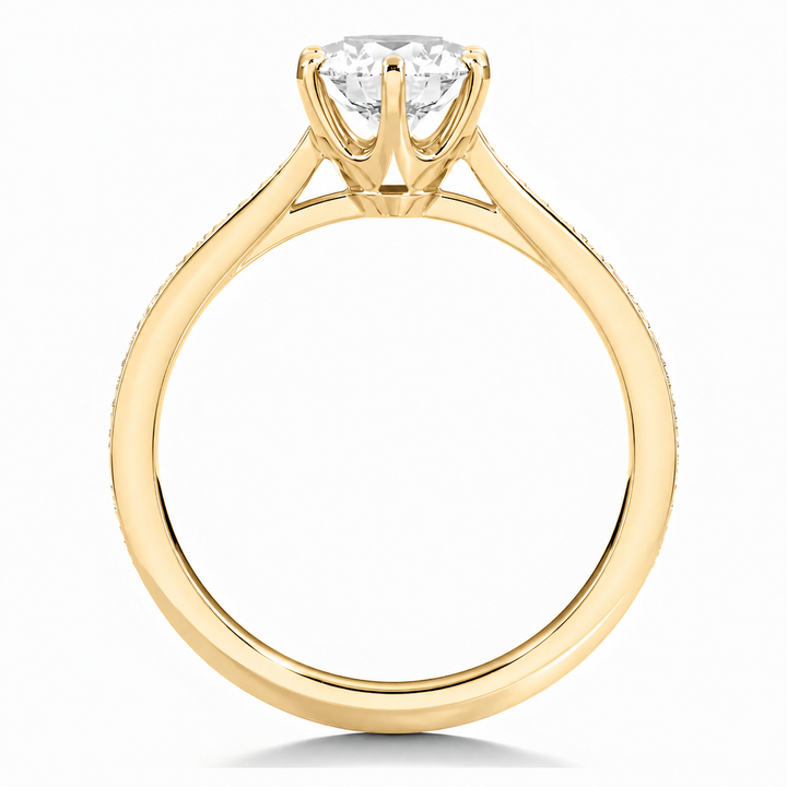 Anillo de compromiso brisa serena - Oro y Platino