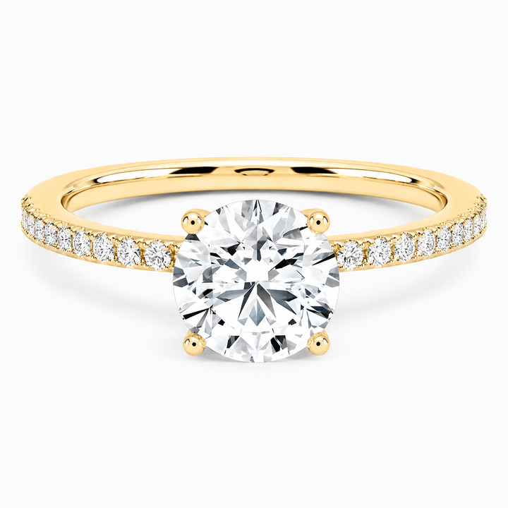 Anillo de compromiso minimalista  de 1 ct - Oro y Platino