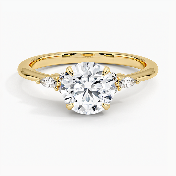 ANILLO DE COMPROMISO PETITE (1,5 + 0,11 CT) PERSONALIZADO - Round Cut