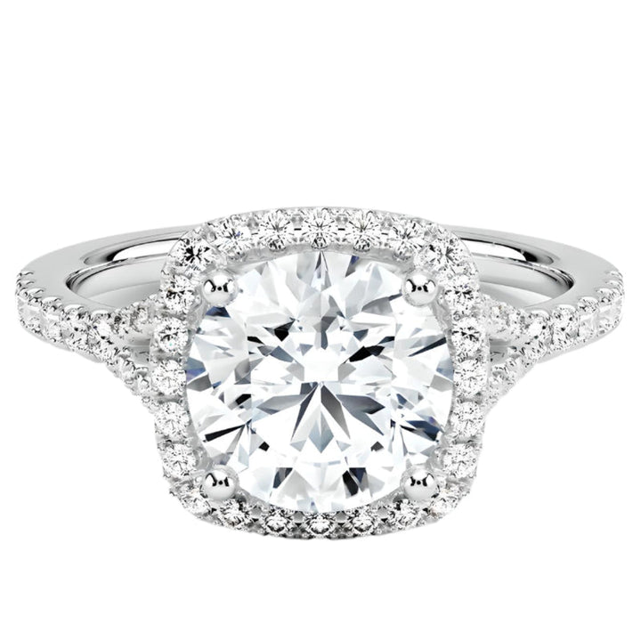 Anillo 100% moissanita con brillante de 3 ct.