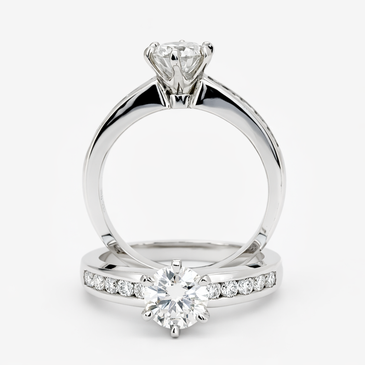 Anillo moissanitas vvs1 corte brillante