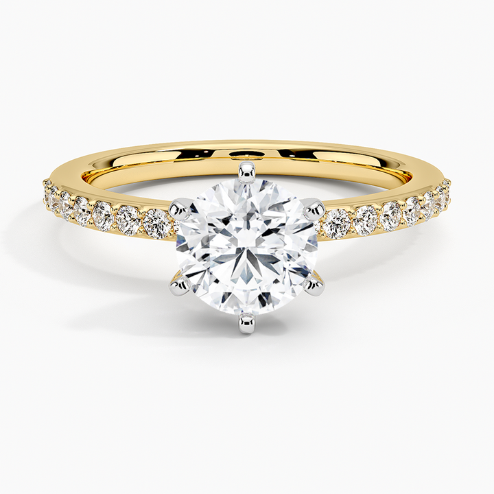 Anillo de compromiso bi color (1,0 + 0,22 ct)