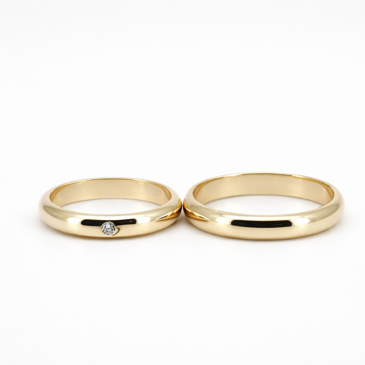 Par de Argollas Ornella en oro amarillo 18k