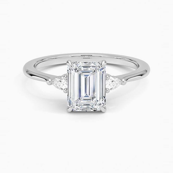 ANILLO DE COMPROMISO PETITE (1,25 + 0,11 CT) PERSONALIZADO - Emerald Cut