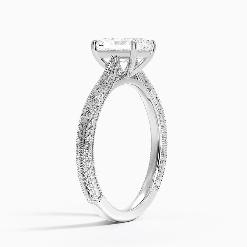 ANILLO DE COMPROMISO SOLITArio TALLADO 1,0 CT - Radiant Cut