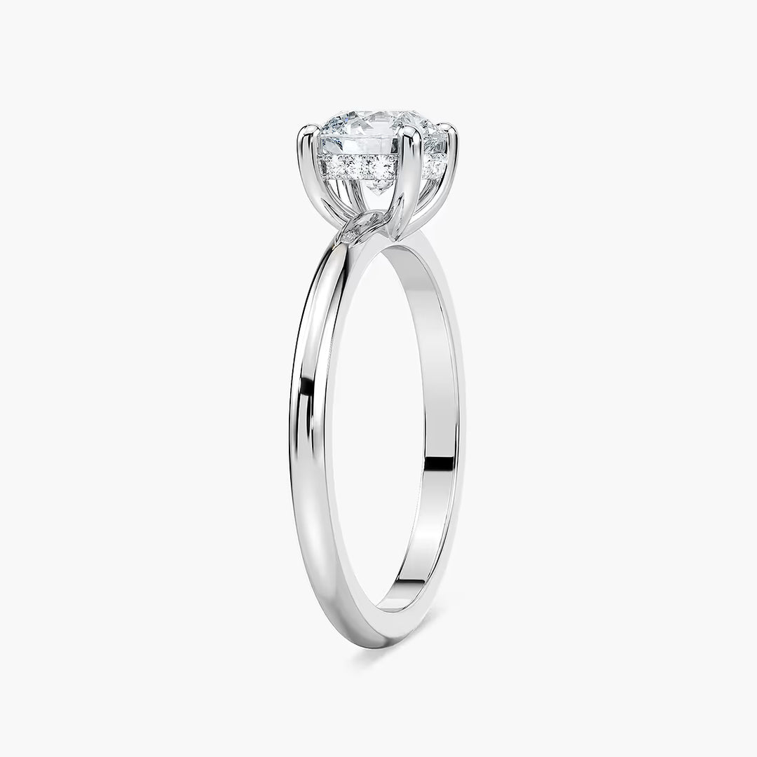 Anillo de compromiso solitario (1,0 + 0,06 ct) personalizado