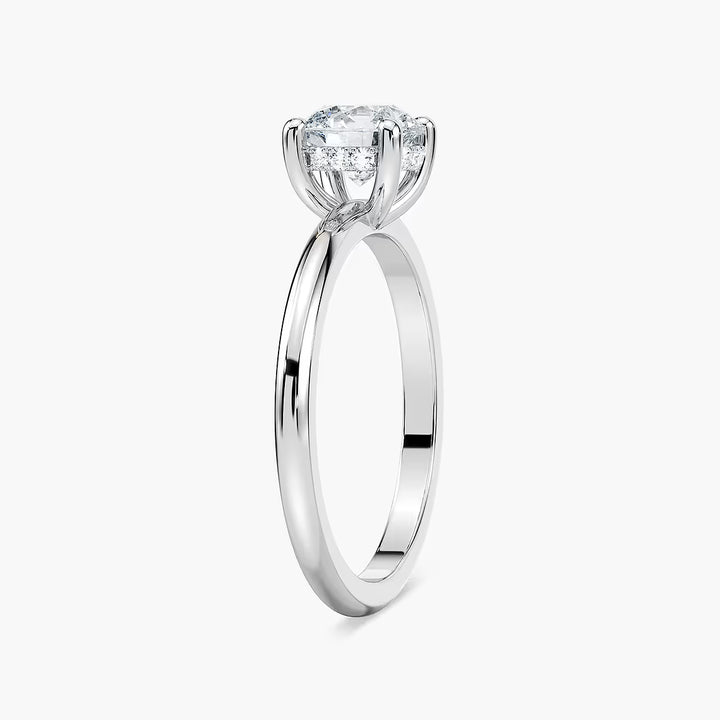 Anillo de compromiso solitario (1,0 + 0,06 ct) personalizado