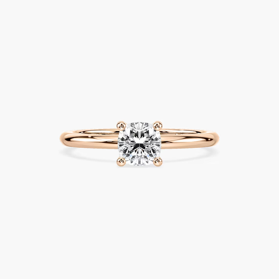 Anillo de compromiso solitario (1,0 + 0,06 ct) personalizado