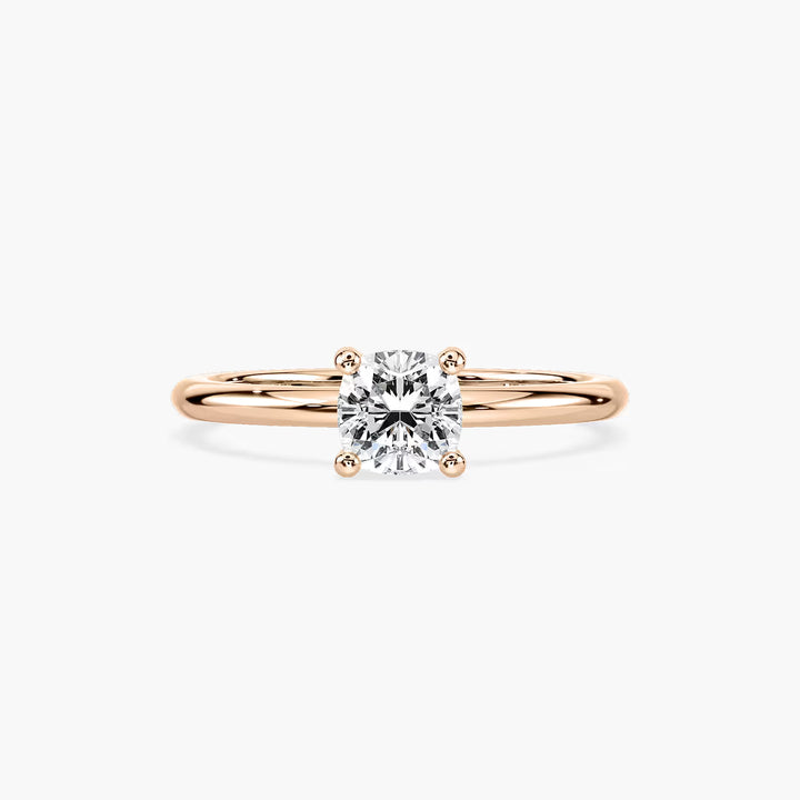 Anillo de compromiso solitario (1,0 + 0,06 ct) personalizado