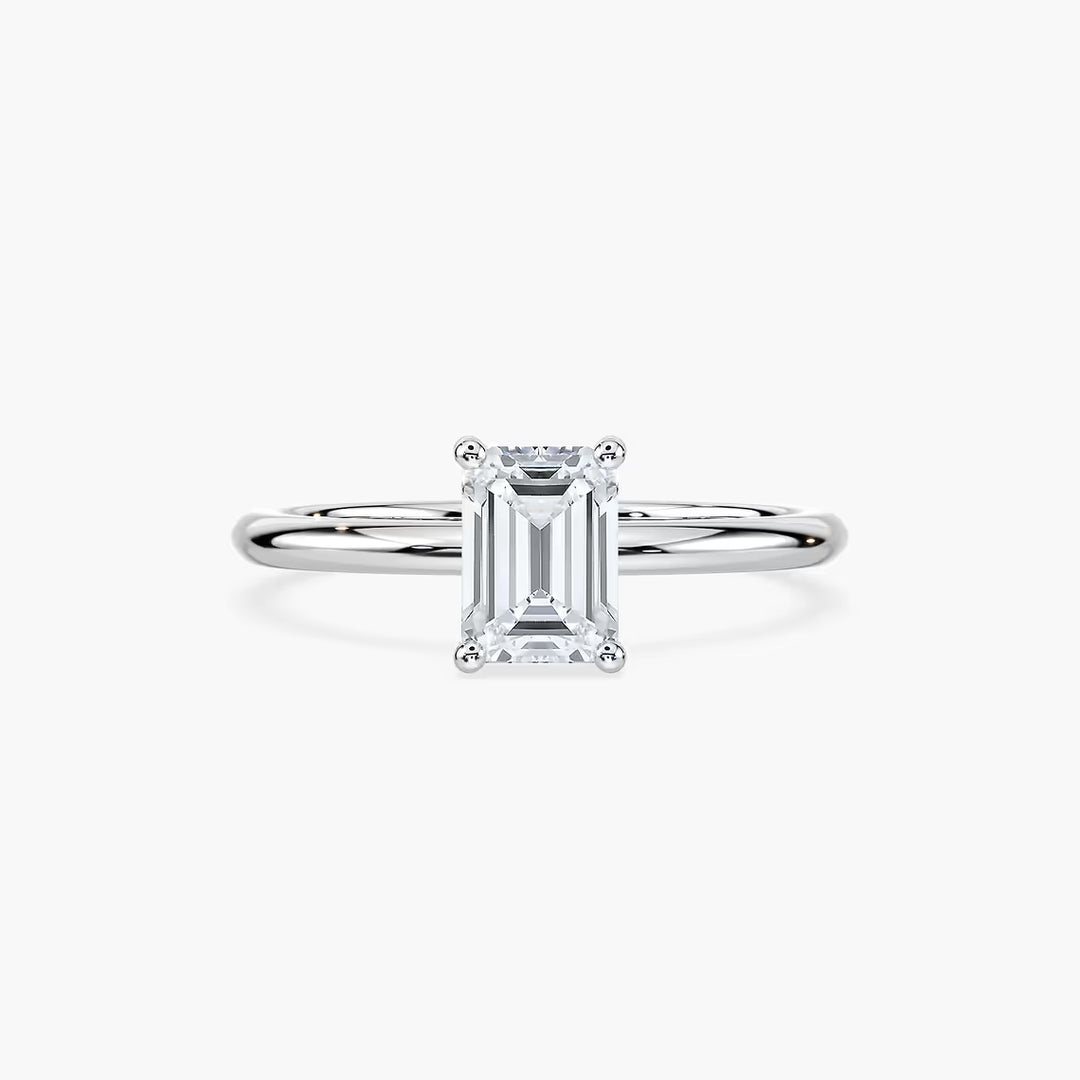 Anillo de compromiso solitario (1,0 + 0,06 ct) personalizado
