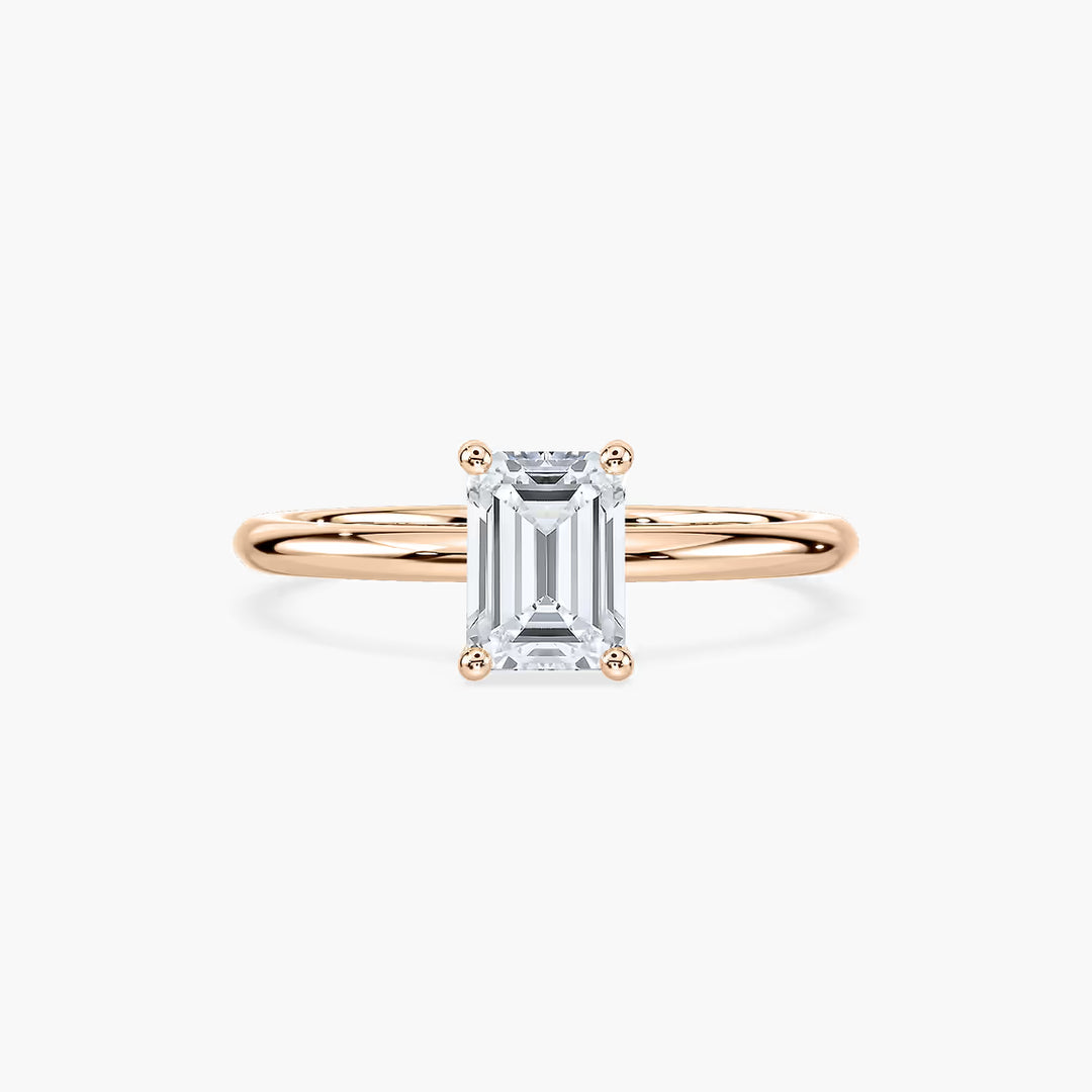 Anillo de compromiso solitario (1,0 + 0,06 ct) personalizado