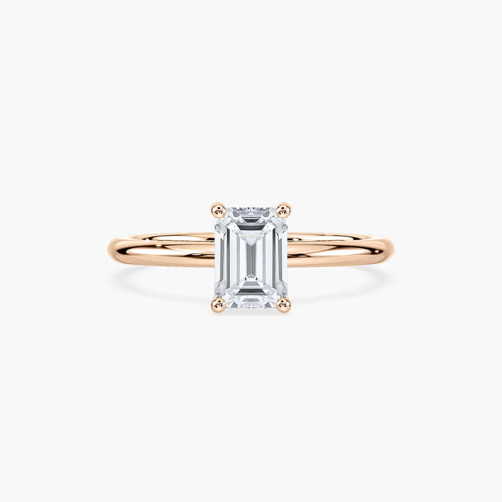 Anillo de compromiso solitario (1,0 + 0,06 ct) personalizado