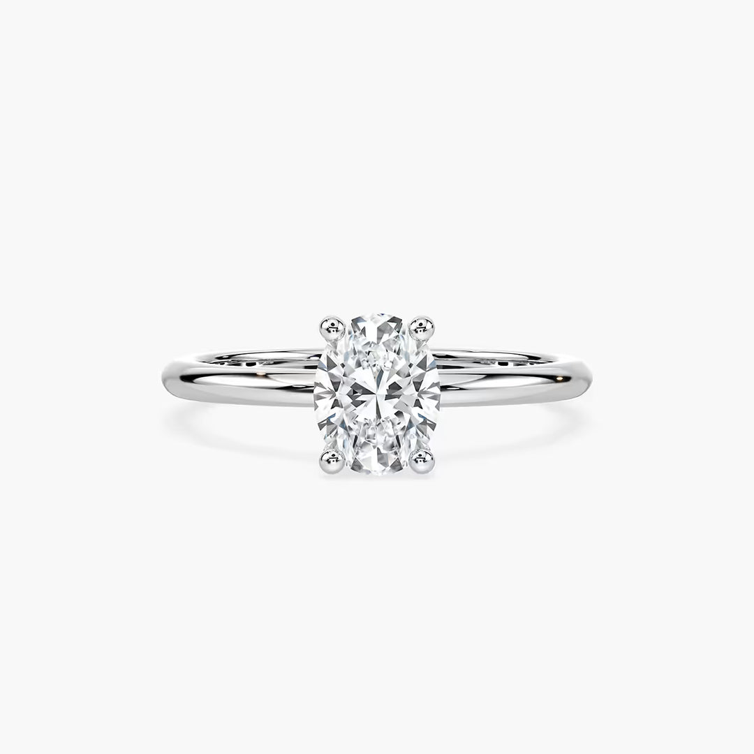 Anillo de compromiso solitario (1,0 + 0,06 ct) personalizado