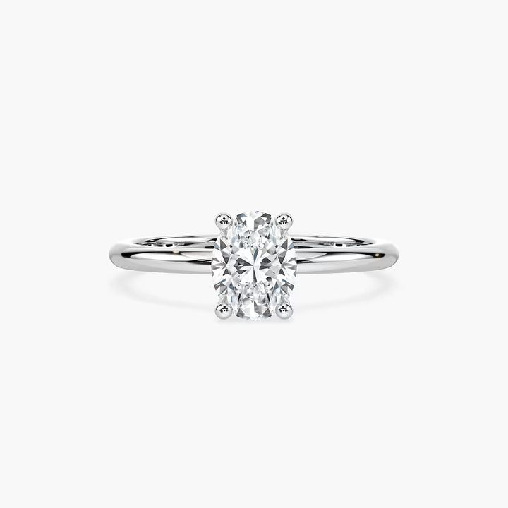 Anillo de compromiso solitario (1,0 + 0,06 ct) personalizado