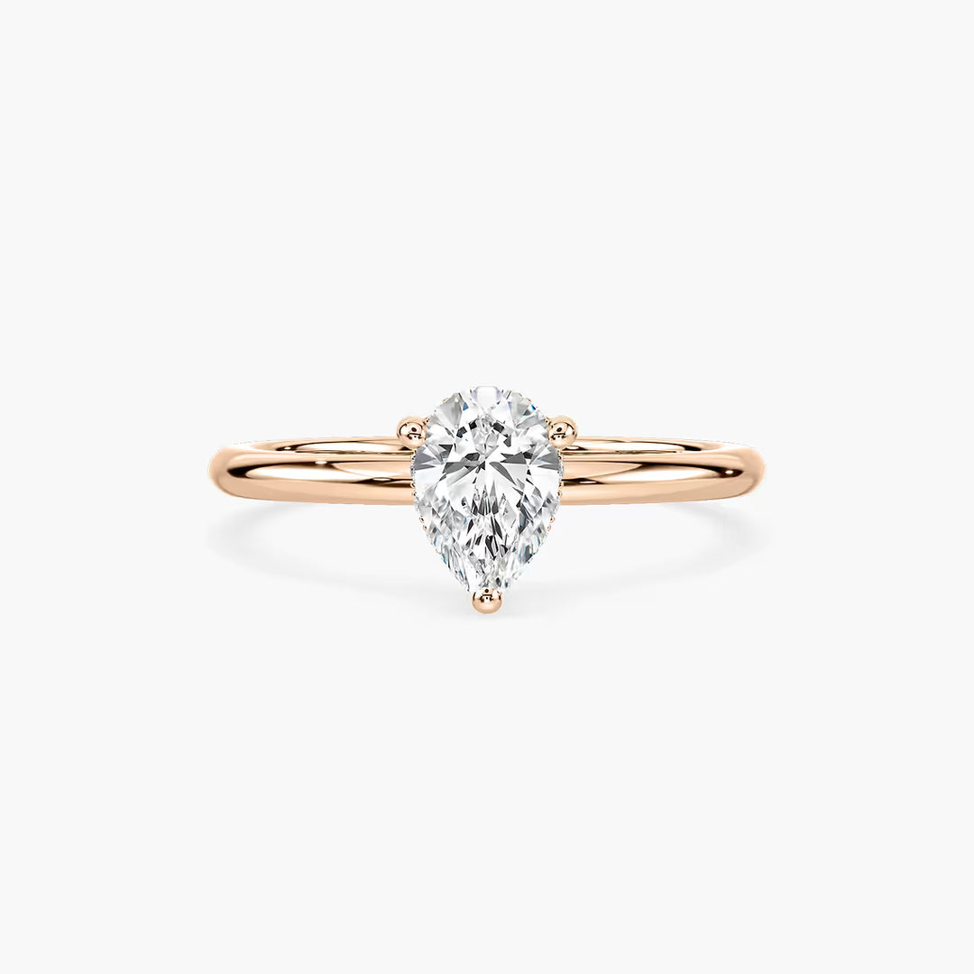 Anillo de compromiso solitario (1,0 + 0,06 ct) personalizado
