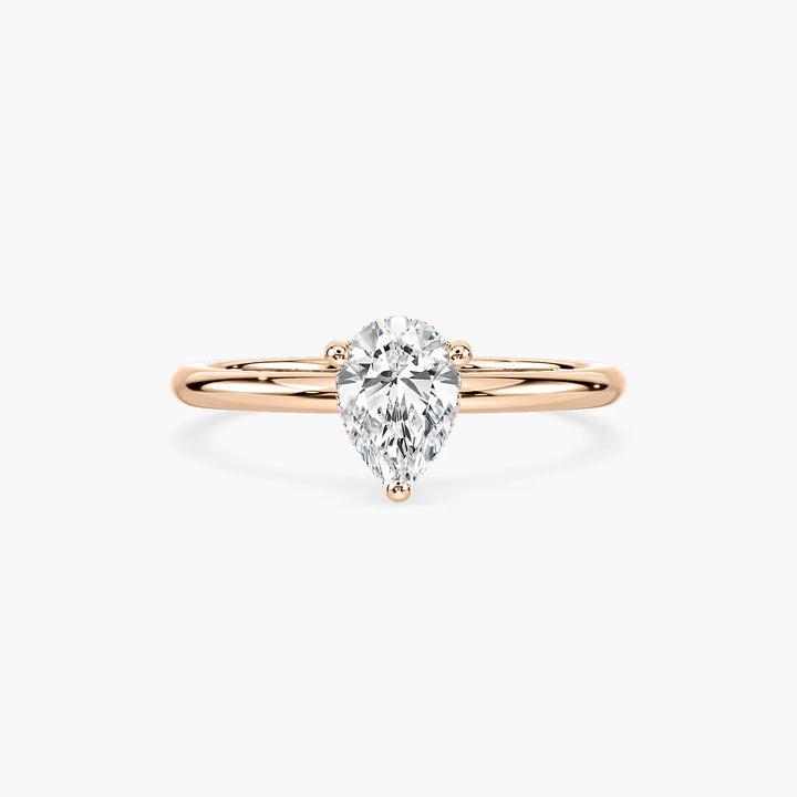 Anillo de compromiso solitario (1,0 + 0,06 ct) personalizado