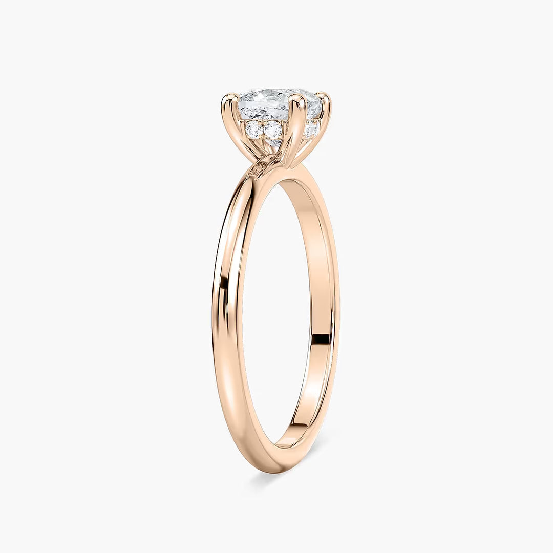 Anillo de compromiso solitario (1,0 + 0,06 ct) personalizado