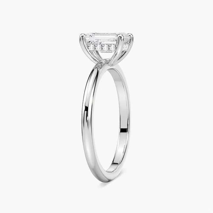 Anillo de compromiso solitario (1,0 + 0,06 ct) personalizado