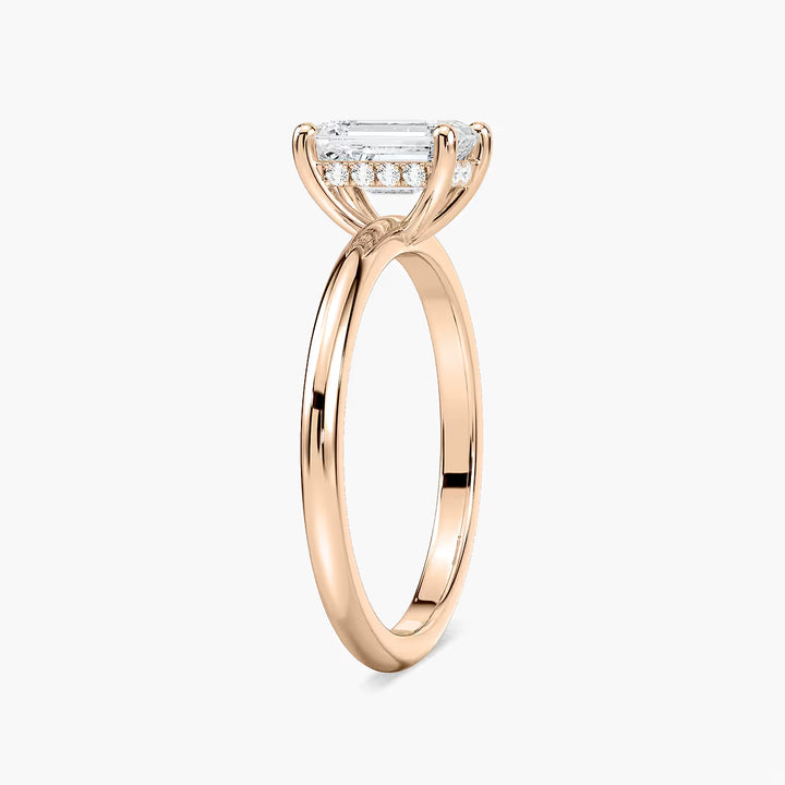 Anillo de compromiso solitario (1,0 + 0,06 ct) personalizado