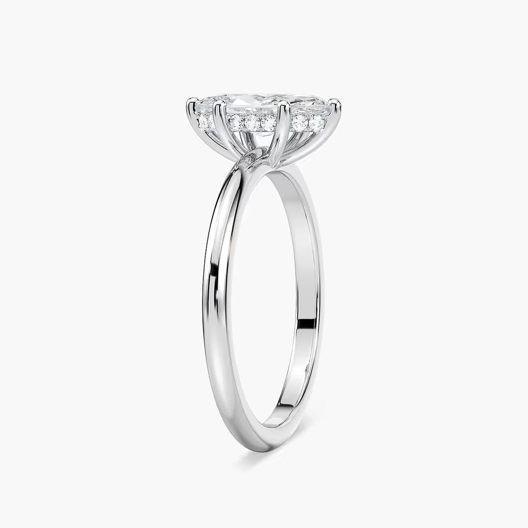 Anillo de compromiso solitario (1,0 + 0,06 ct) personalizado