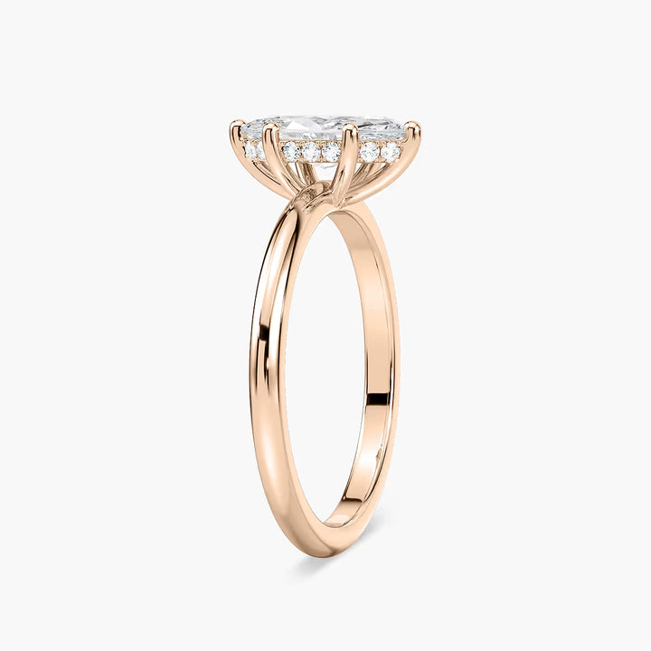 Anillo de compromiso solitario (1,0 + 0,06 ct) personalizado