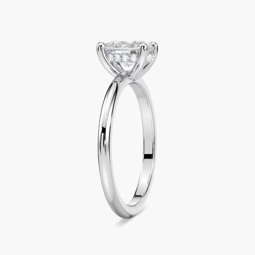 Anillo de compromiso solitario (1,0 + 0,06 ct) personalizado