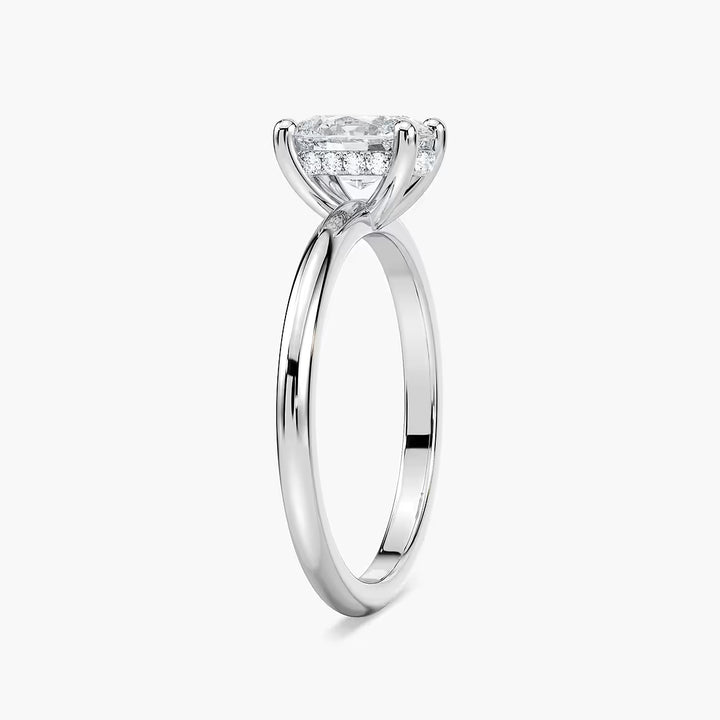 Anillo de compromiso solitario (1,0 + 0,06 ct) personalizado