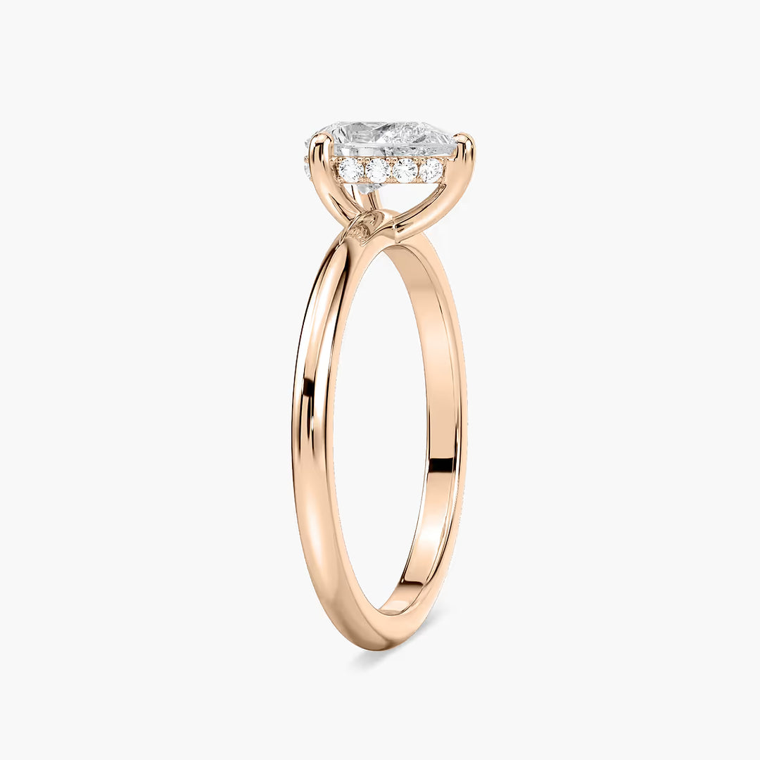 Anillo de compromiso solitario (1,0 + 0,06 ct) personalizado