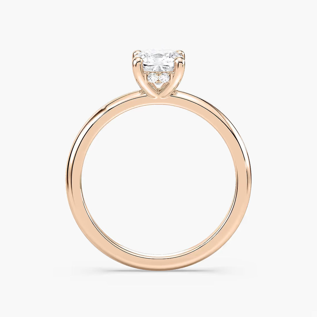 Anillo de compromiso solitario (1,0 + 0,06 ct) personalizado