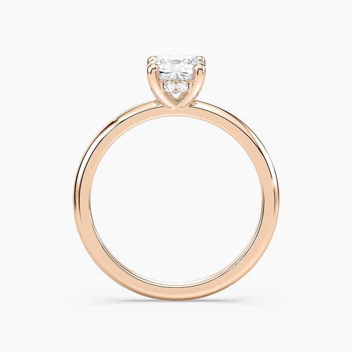 Anillo de compromiso solitario (1,0 + 0,06 ct) personalizado