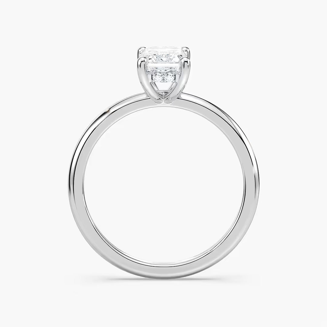 Anillo de compromiso solitario (1,0 + 0,06 ct) personalizado