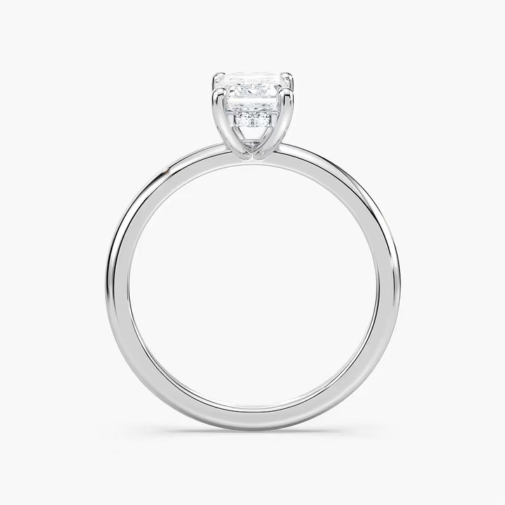 Anillo de compromiso solitario (1,0 + 0,06 ct) personalizado