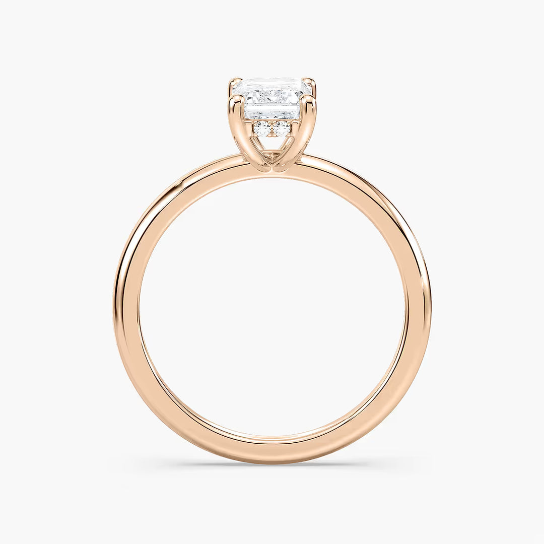 Anillo de compromiso solitario (1,0 + 0,06 ct) personalizado