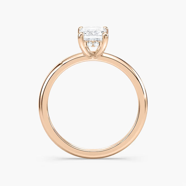 Anillo de compromiso solitario (1,0 + 0,06 ct) personalizado