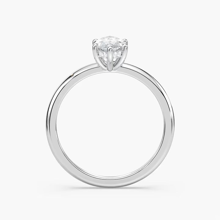 Anillo de compromiso solitario (1,0 + 0,06 ct) personalizado