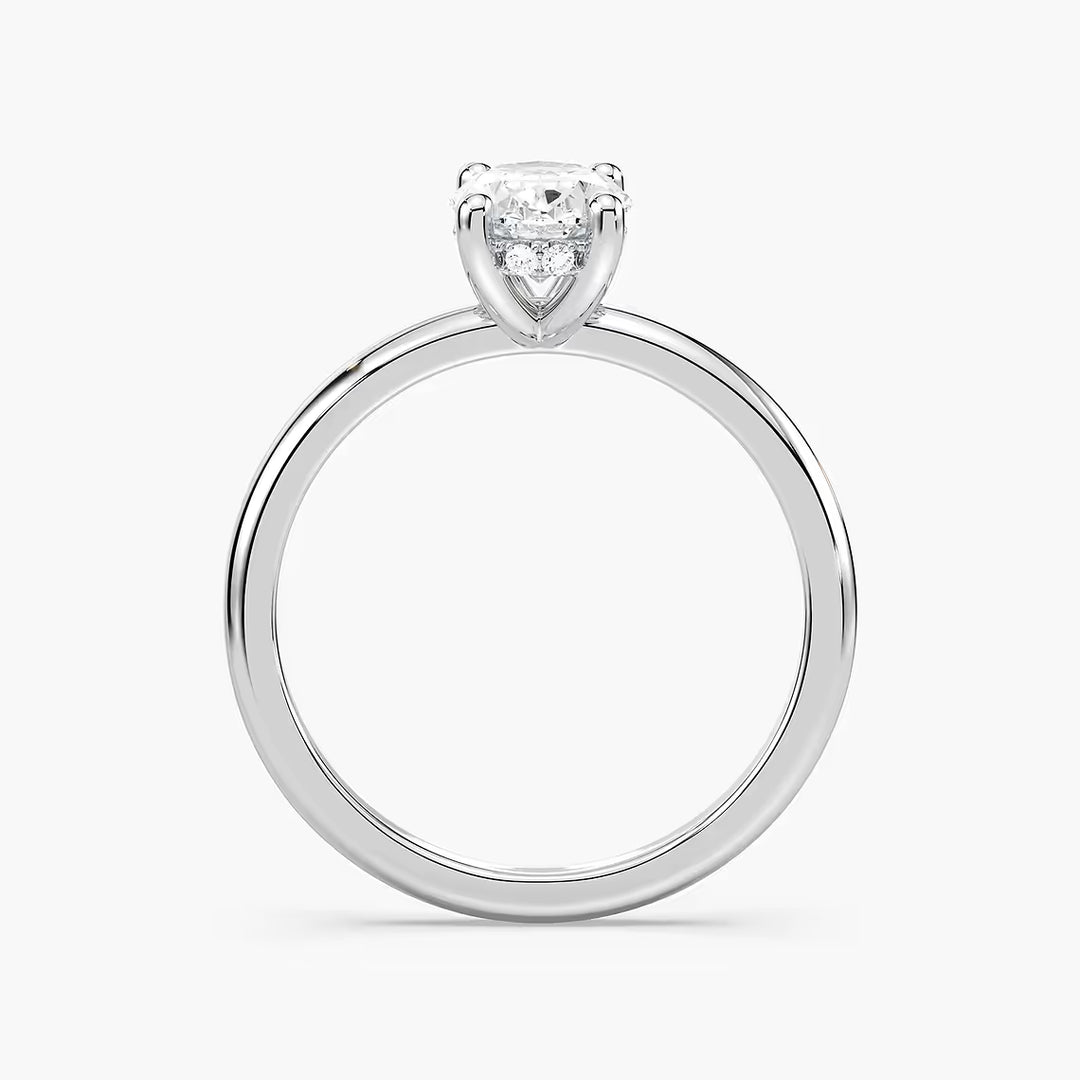 Anillo de compromiso solitario (1,0 + 0,06 ct) personalizado