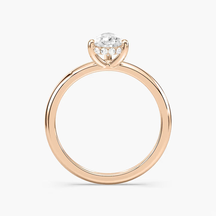 Anillo de compromiso solitario (1,0 + 0,06 ct) personalizado