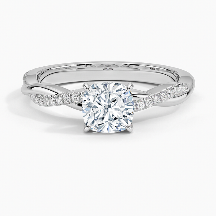 anillo de compromiso estilo trenzado (1,0 + 0,12 ct) Personalizado