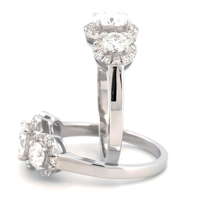 Anillo de compromiso HALO TRINITY