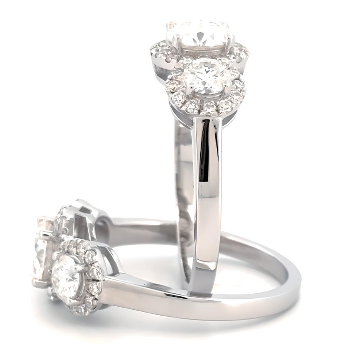 Anillo de compromiso HALO TRINITY