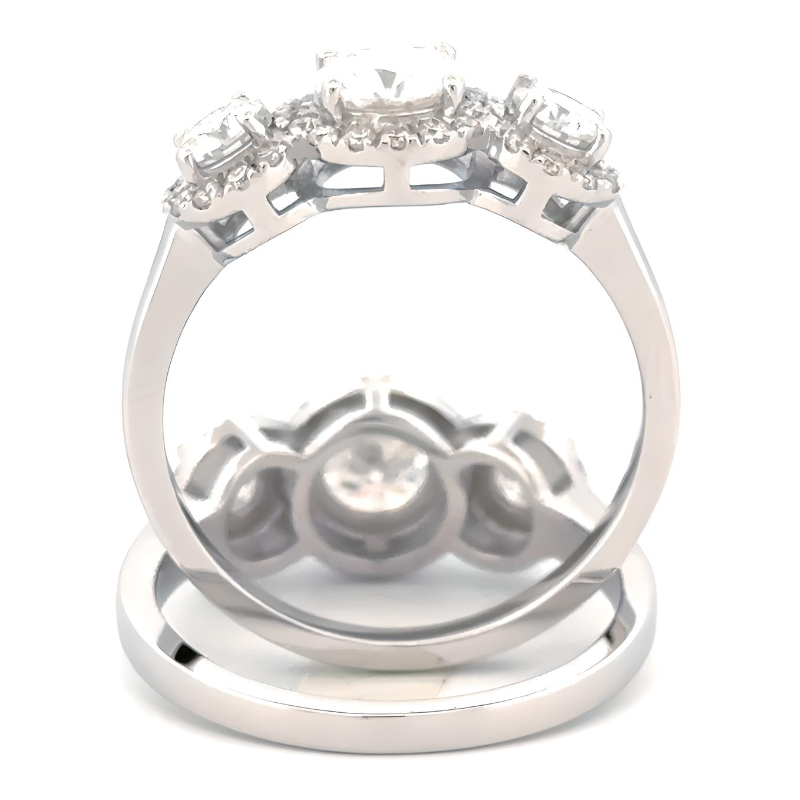 Anillo de compromiso HALO TRINITY