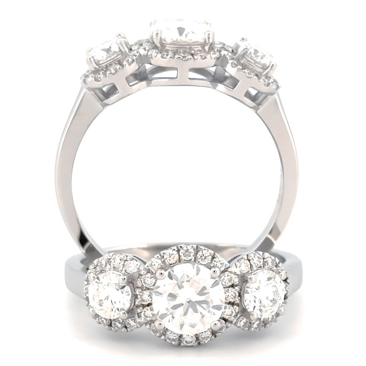 Anillo de compromiso HALO TRINITY